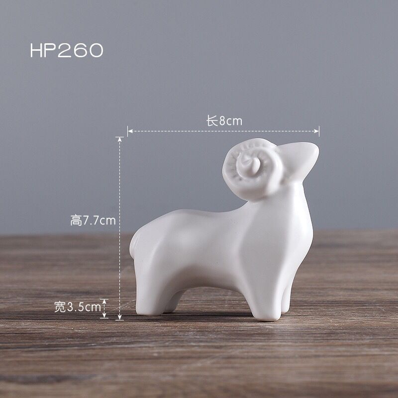 Sanyang Kaitai Home Decoration Modern Simple Nordic Model New House Living Room Study Cute Ceramic Sheep Wholesale