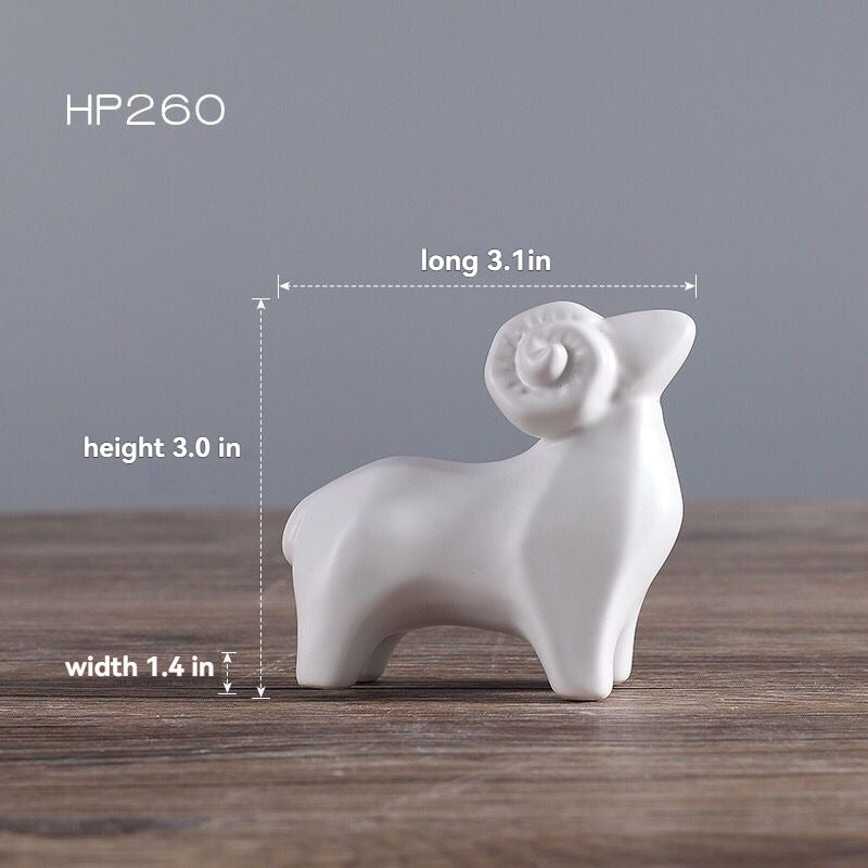 Cute Ceramic Sheep Home Decorations In A Modern Minimalist Style