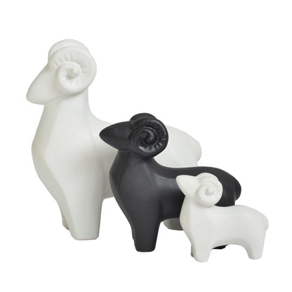 Cute Ceramic Sheep Home Decorations In A Modern Minimalist Style