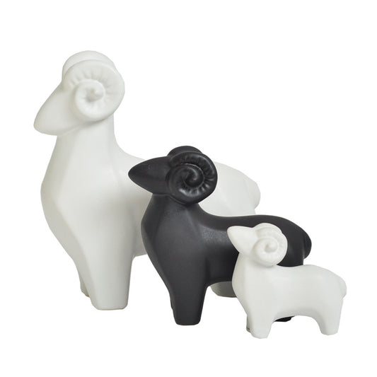 Cute Ceramic Sheep Home Decorations In A Modern Minimalist Style