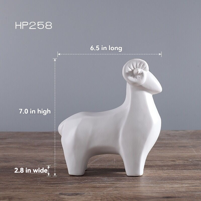 Cute Ceramic Sheep Home Decorations In A Modern Minimalist Style