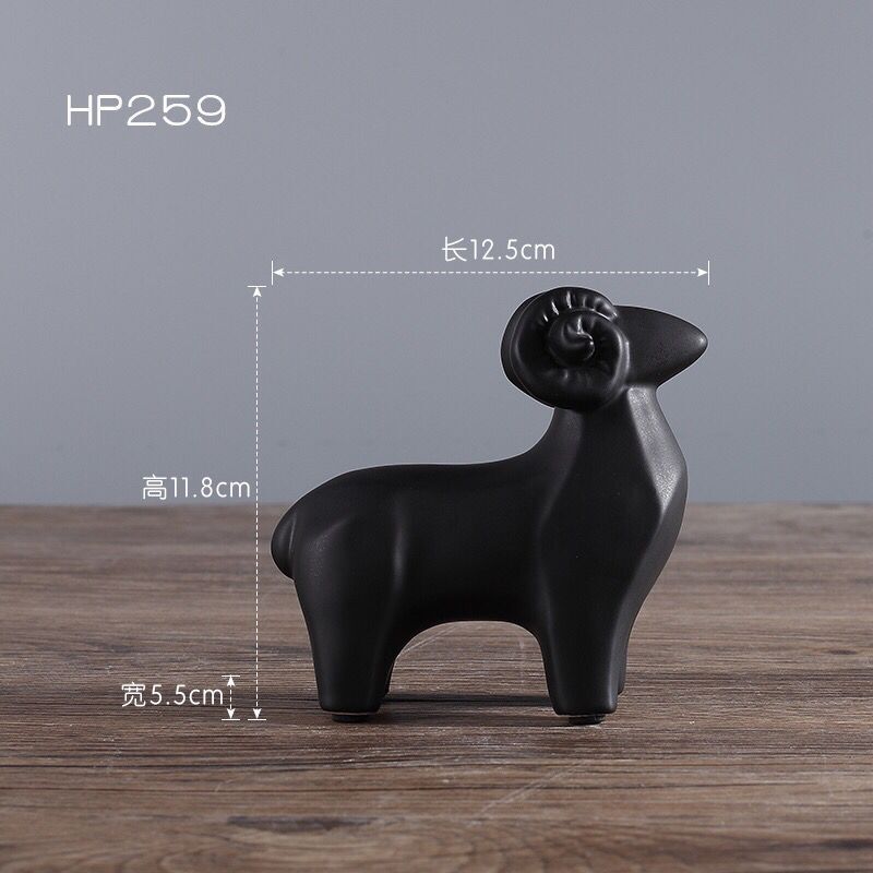 Sanyang Kaitai Home Decoration Modern Simple Nordic Model New House Living Room Study Cute Ceramic Sheep Wholesale