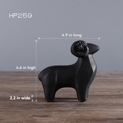 Cute Ceramic Sheep Home Decorations In A Modern Minimalist Style