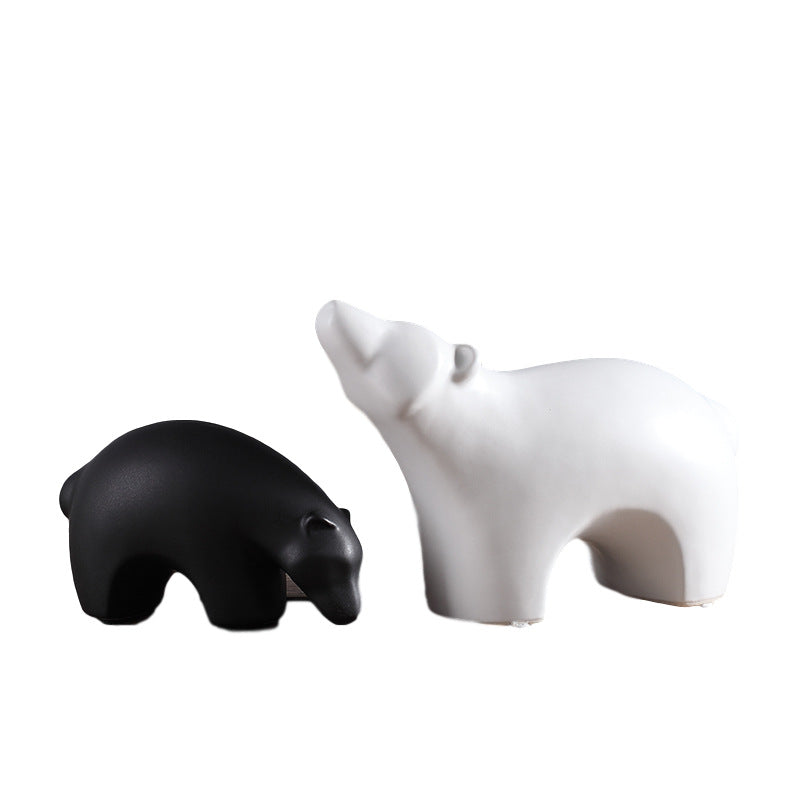 Soft Decoration Home Decoration Small Animal Decoration Nordic Simple Polar Bear Living Room Tv Cabinet Decoration Wholesale