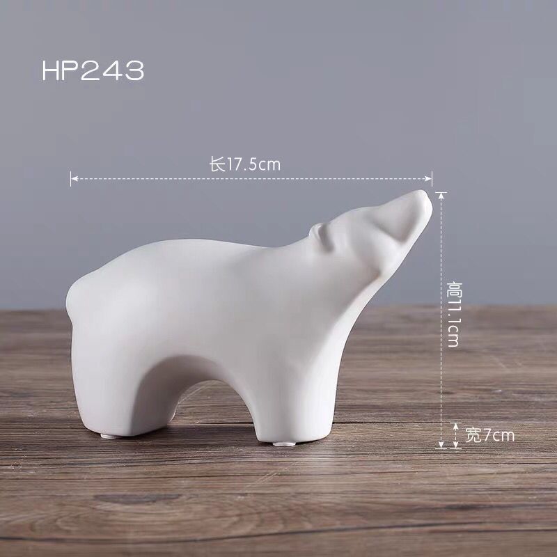 Soft Decoration Home Decoration Small Animal Decoration Nordic Simple Polar Bear Living Room Tv Cabinet Decoration Wholesale