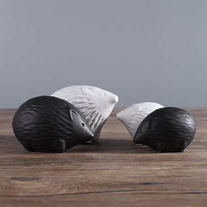 Minimalist Ceramic Decorative Piece Featuring A Small Hedgehog