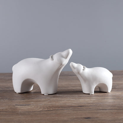 Polar Bear Miniature Animal Decorations
