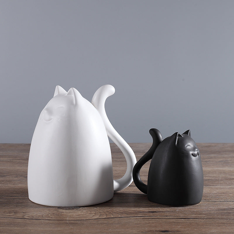 Nordic Living Room Tv Cabinet Decoration Ornaments Creative Ceramic Home Crafts Cat Ornaments For A Family Of Three Wholesale