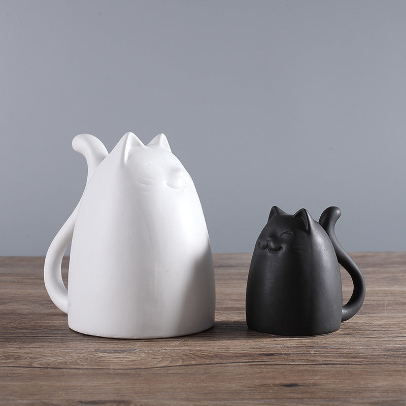 Nordic Living Room Tv Cabinet Decoration Ornaments Creative Ceramic Home Crafts Cat Ornaments For A Family Of Three Wholesale
