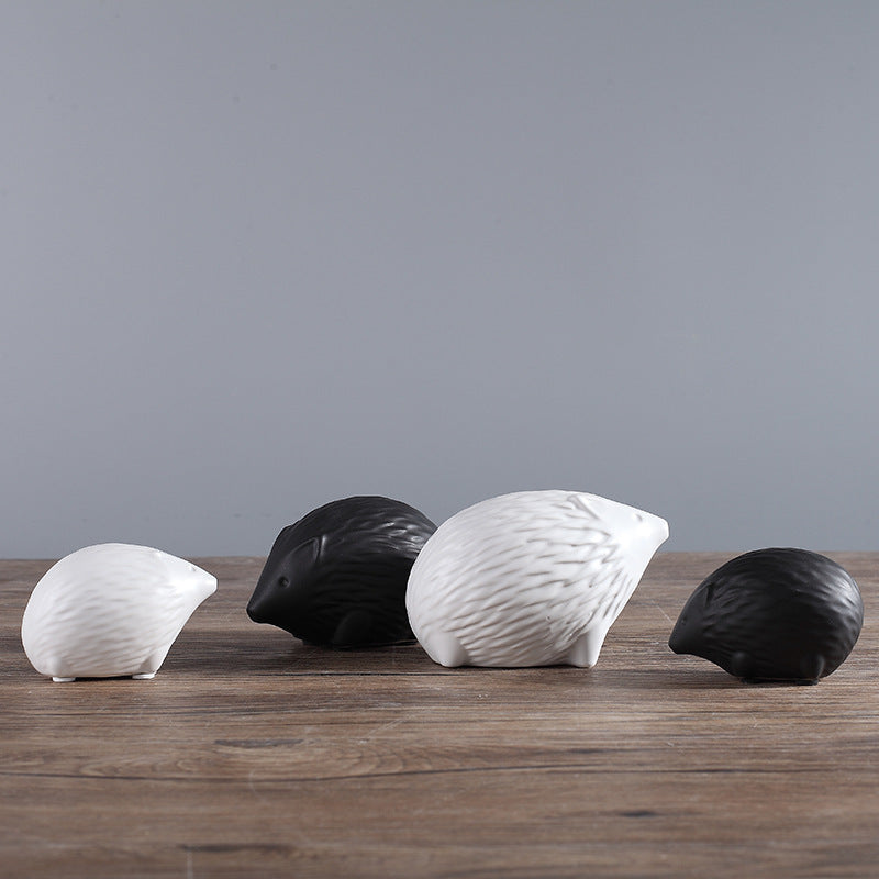 Nordic Hedgehog Ornaments, Home Decorations, Modern Fashionable Simple Ceramic Creative Crafts Wholesale