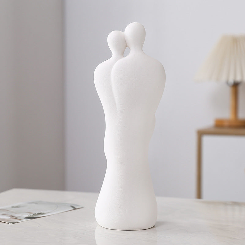 Jianermei Modern Simple Happy Family Ornaments New House Moving Parents And Children Living Room Home Accessories