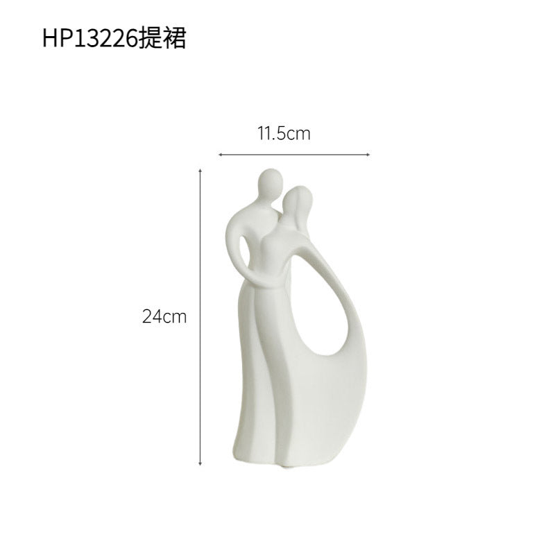Creative Ceramic Couple Character Ornaments, Living Room Wine Cabinet, Home Accessories, Valentine'S Day Wedding Gifts, Craft Gifts